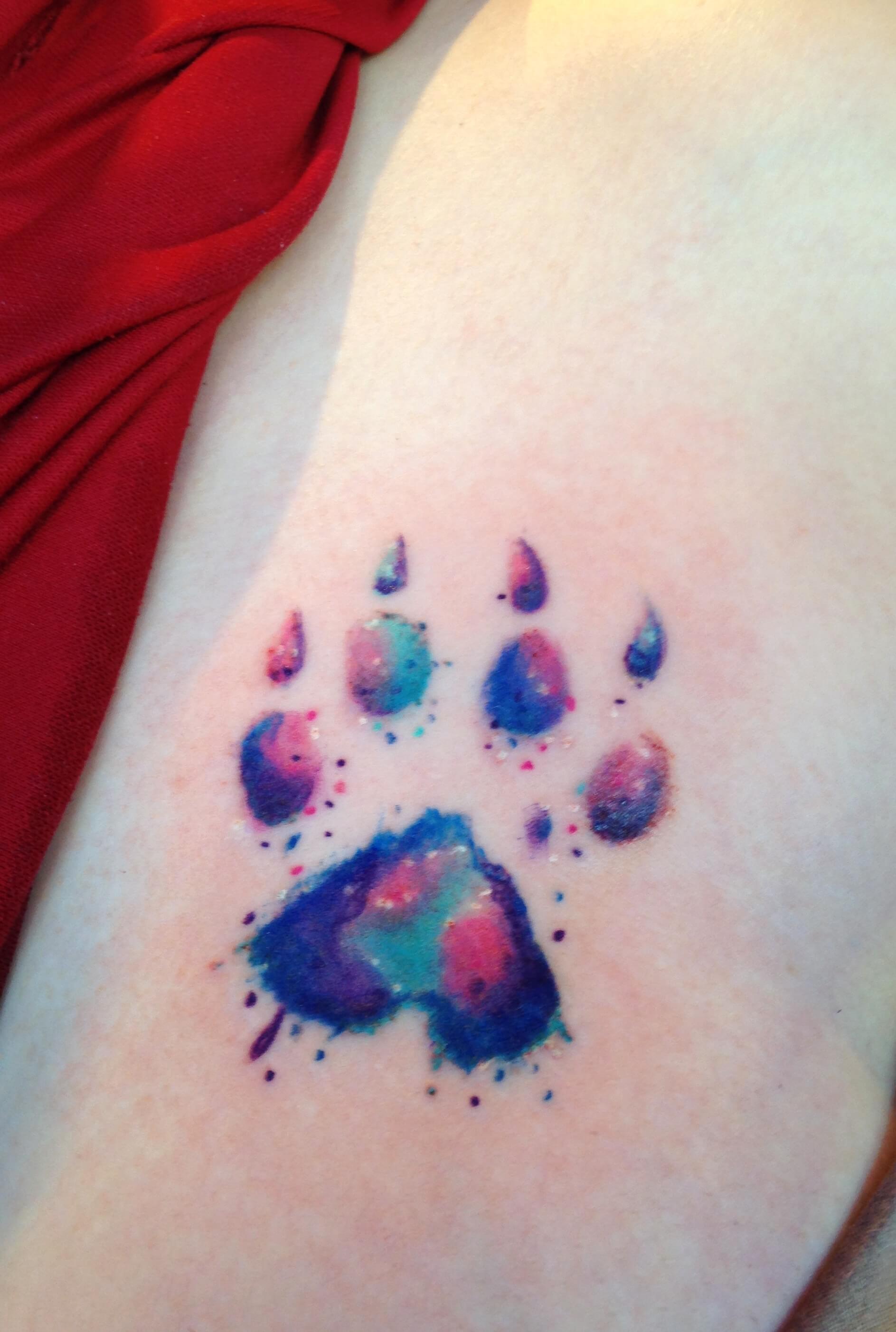 Blue Paw: Paw Print Tattoo