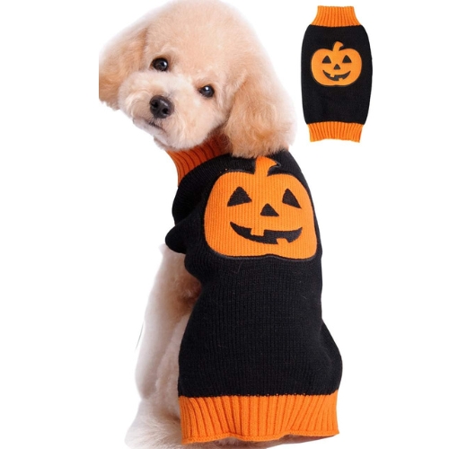 Halloween Pumpkin Cat Dog Sweater